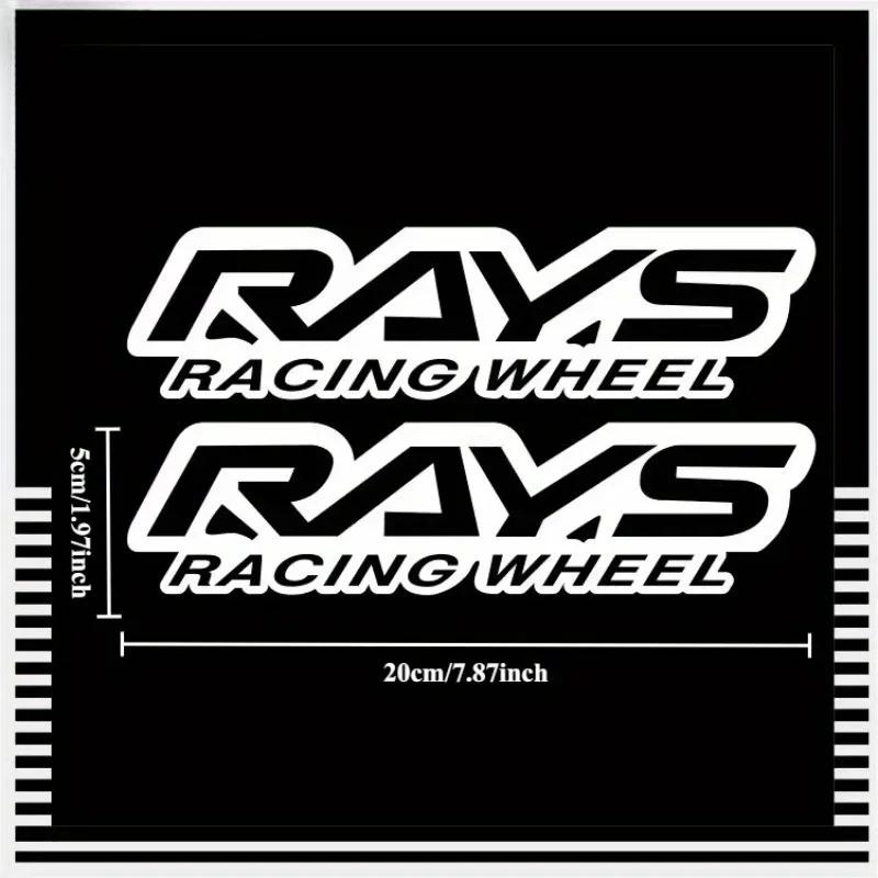 2Pcs/SET RAYS Racing Wheel Logo Stickers, Vinyl Decals for Car Laptop Phone Case, Stylish Tuning Decor & Enthusiast Gift