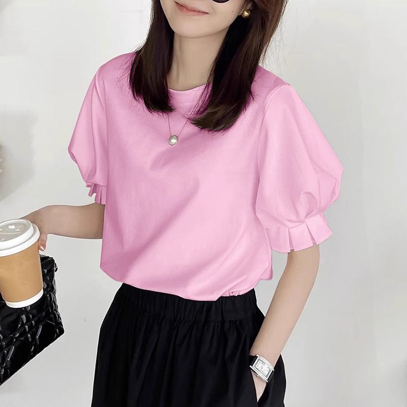 

VONDA Женские летние блузки с круглым вырезом и короткими рукавами M