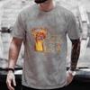 Faust & Jesus Buchstabenmuster Herren T-Shirt Mode Grafik Tops Kurzarm T-Shirts Sommer Outdoor Streetwear Herren Übergröße Kleidung
