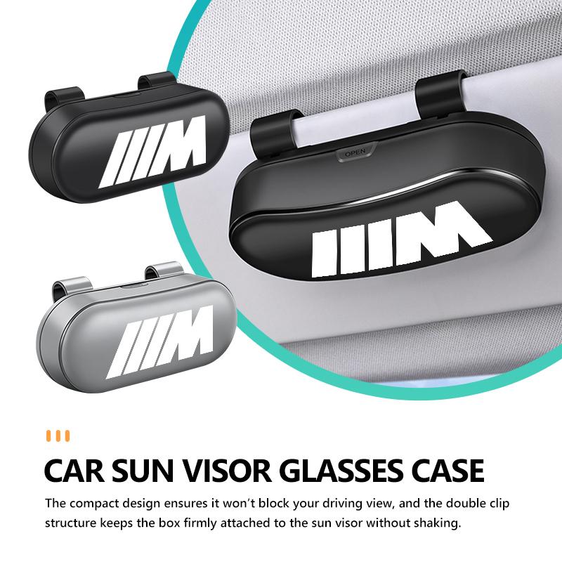 DZBW6 Car Sun Visor Glasses Box Sunglasses Auto Interior Universal For BMW M Performance Alpina M3 M5 M6 X1 X3 X4 X5 G20