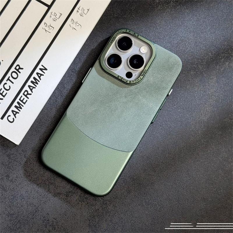 Luxury Fleece-Trimmed Magnetic Phone Case IPhone 15 Pro Max 14 With Shockproof Full Cover Stand
