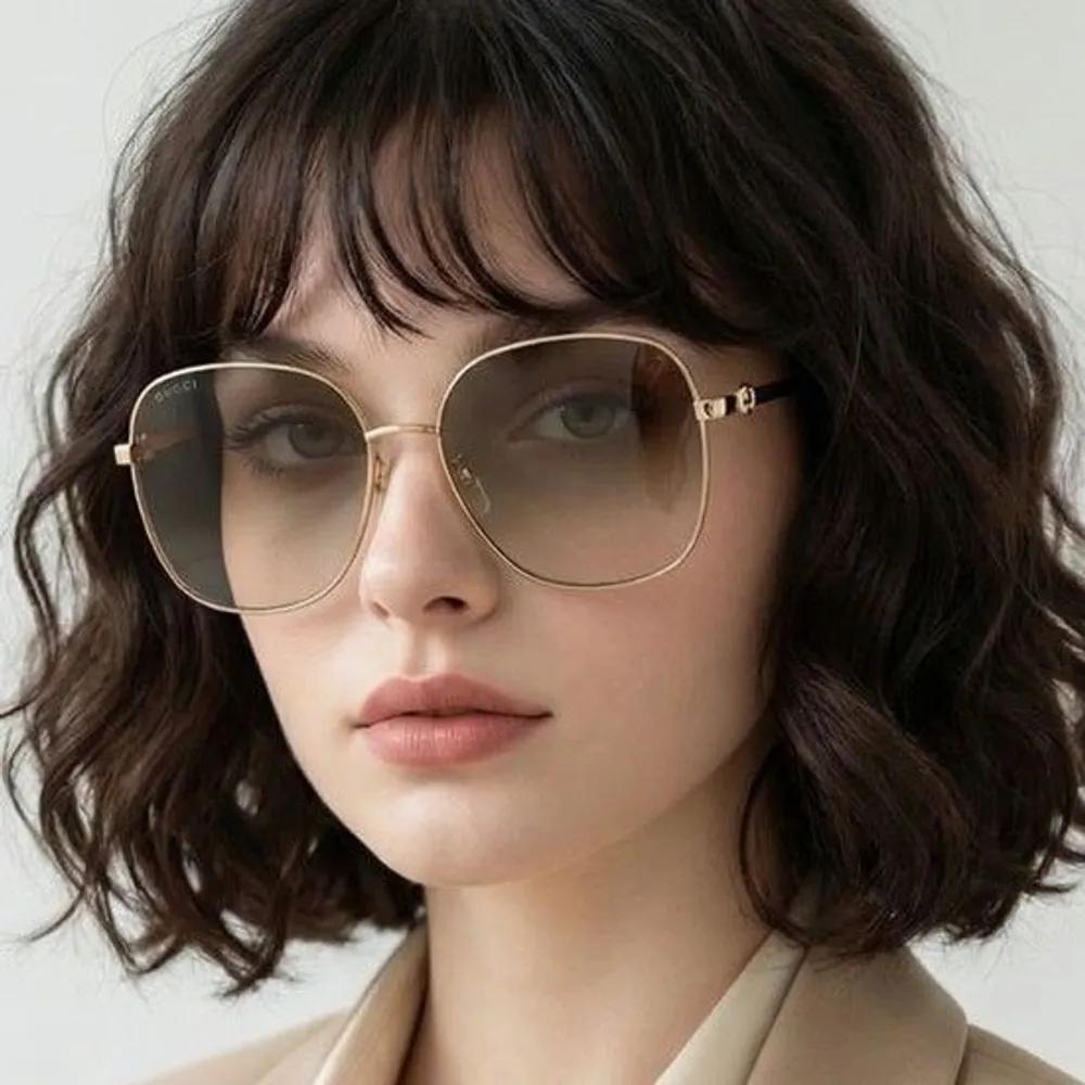 Sunglasses GG1089SA 002 Square Oversized Gold Rim Daily