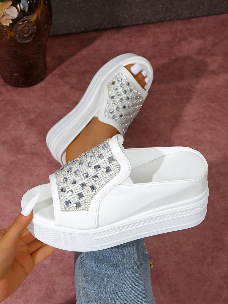 Cool Slippers Female Summer Wear 2025 New All-match Internet Celebrity Thick-soled Increased Semi-slippers Female