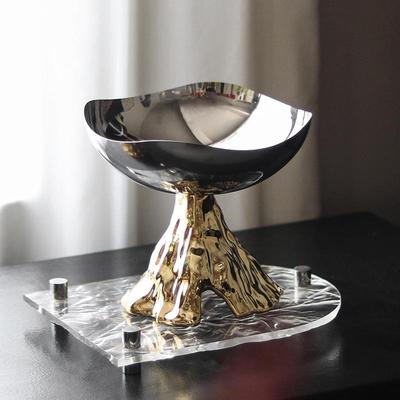 Elegant Stainless Steel Fruit Bowl - Creative Home Dining and Coffee Table Decoration Tray