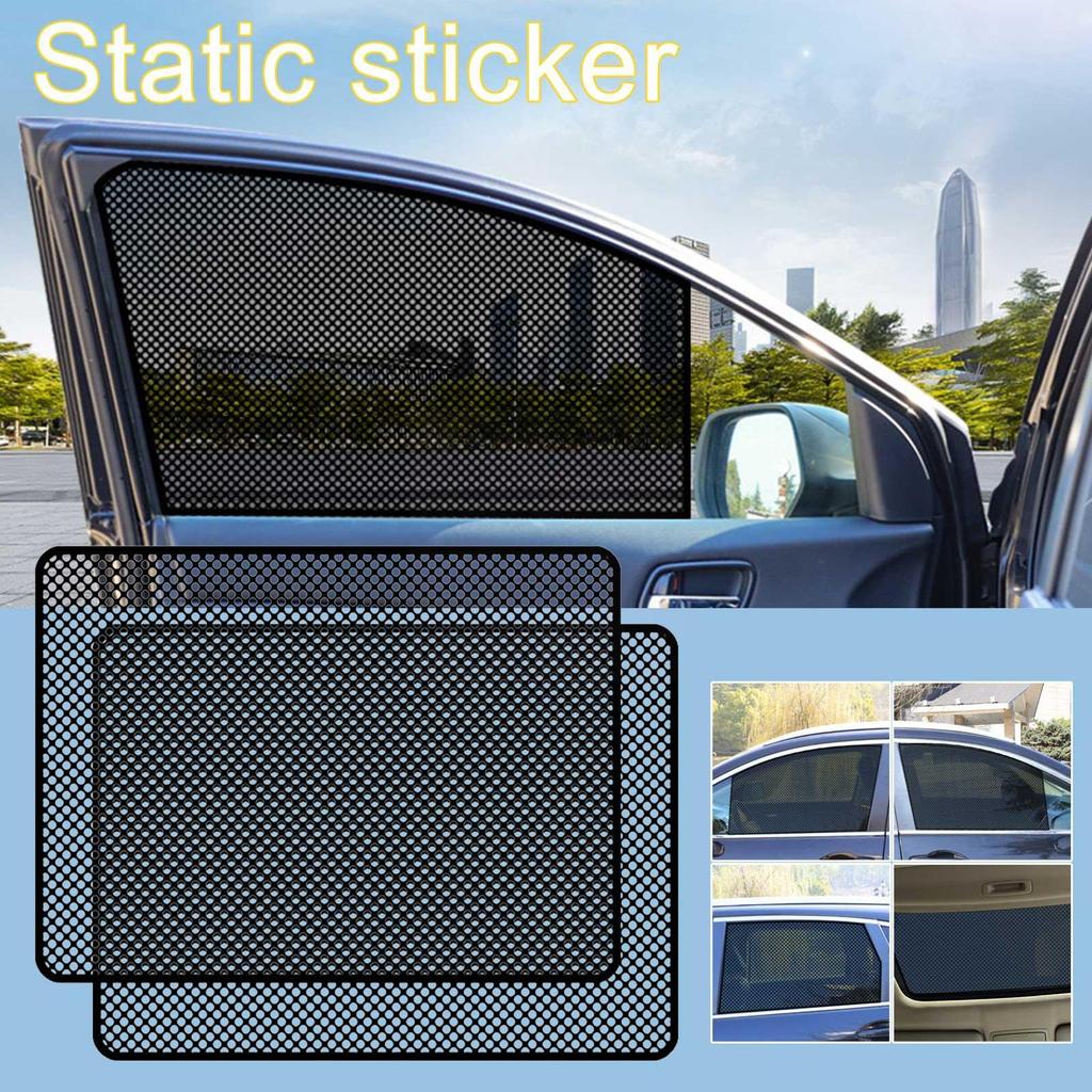 Car Side Window Sun Shades Stickers Sun Protection Cover Small With Window Black Holes PVC Sunshade Sunscreen A6J2
