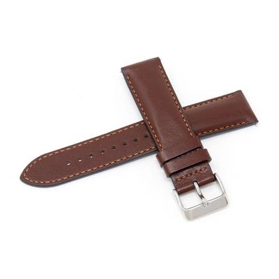 Seiko RS07S22DBN Men's Smooth Brown Leather Watch Band 22mm with Care Instructions