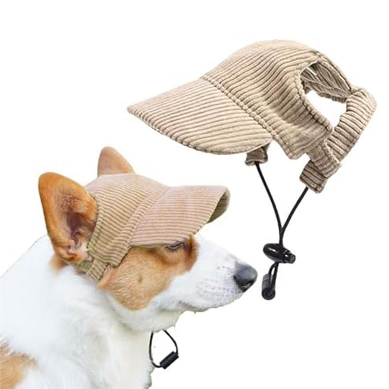 Bra solhatt Justerbar solskärm för husdjur Katt Hund med Hål för Öron för Valpar Medelstora och Stora Hundar