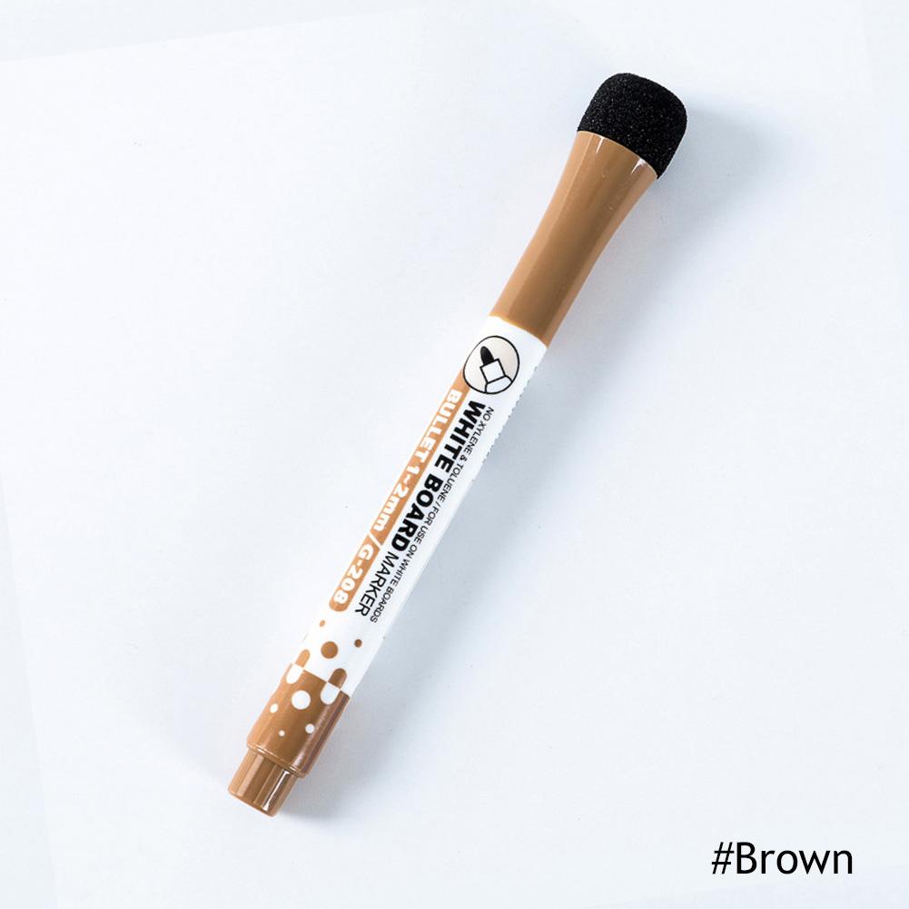 

Magnetic Whiteboard Markers Erasable Liquid Chalk Markers with Eraser Water-base Ink Quick Drying Office Supplies коричневый