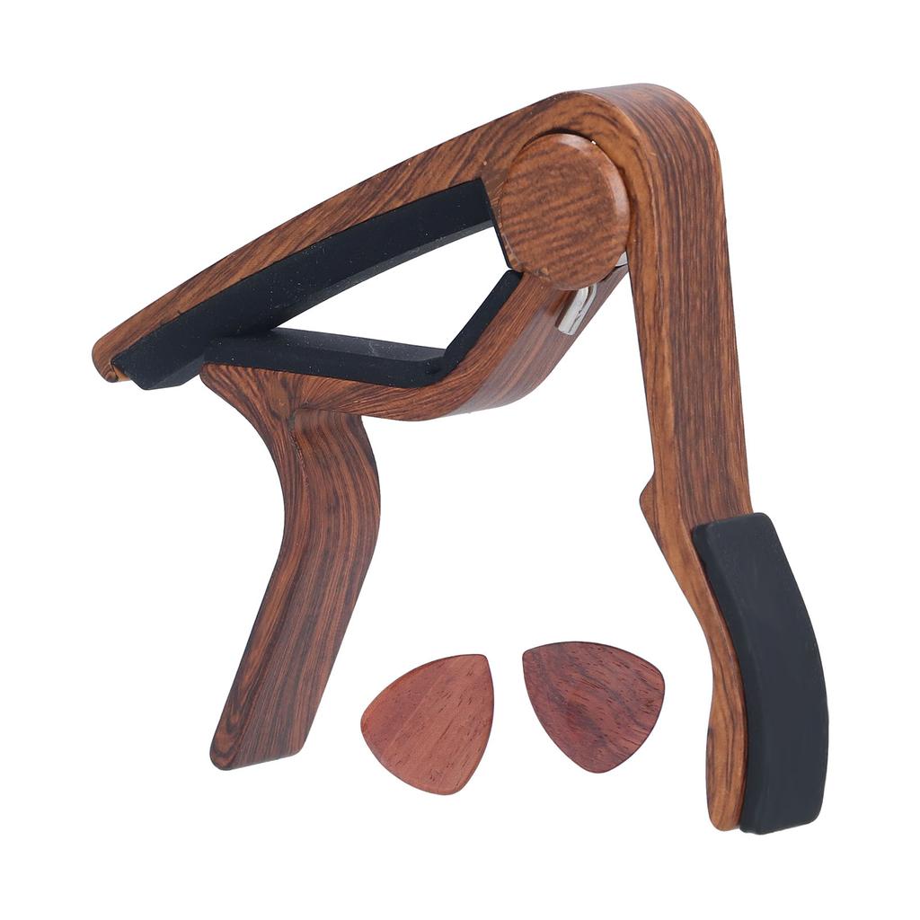 Gitarren-Kapodaster Klein Tragbar Geräuschlos Silikonpolster Federbelasteter Kapodaster für Akustikgitarre