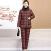 Women's Quilted Winter Pajama Set - Grandma's Warm Cotton Jacket & Velvet Pants