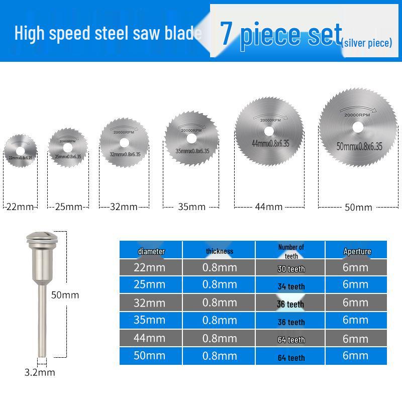 High-Speed Steel Circular Saw Blade Set for Electric Grinders and Drills