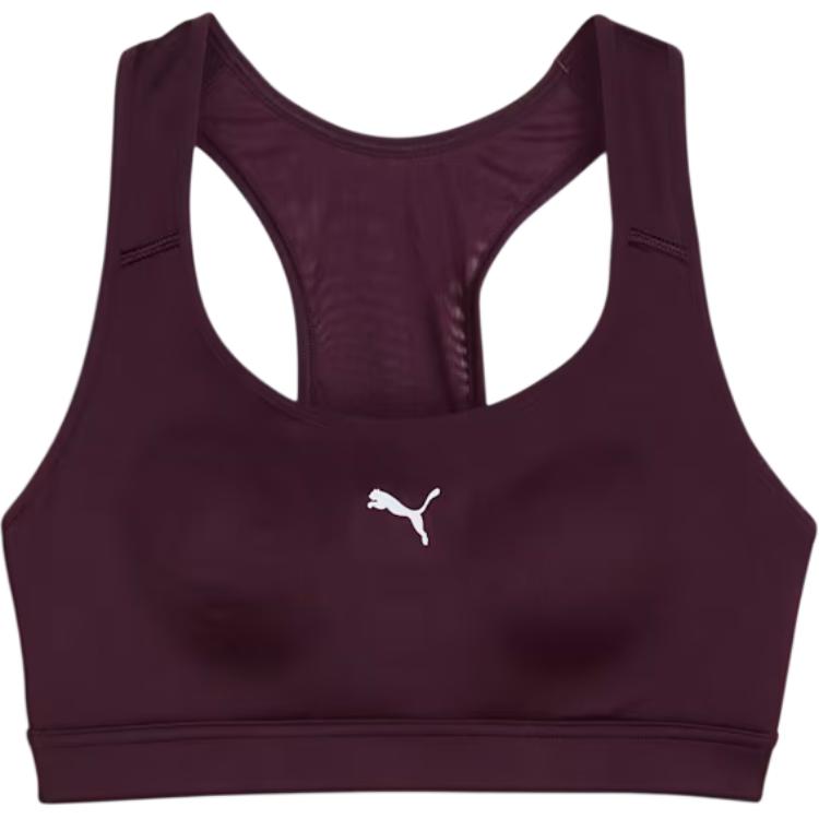 Puma Ss24 Run Favorite Series Logo Breathable Adjustable Shoulder Strap Bra Women bra Midnight-Plum 524953-44 XS