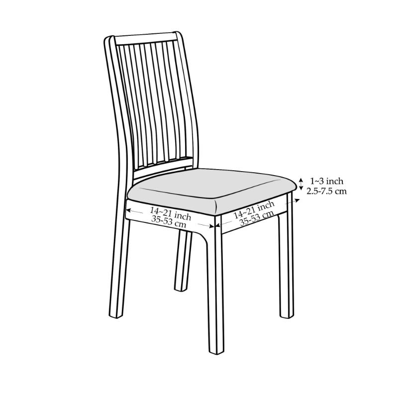 1PC Stretch Dining Chair Seat Covers Jacquard Elastic Chair Seat Cover Removable Chair Cushion Slipcover for Home Decor