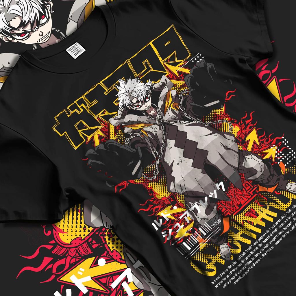 Gachiakuta T-Shirt, japanisches Manga-Anime-Shirt, alle Größen, Baumwolle, Herren, Oversized, Hip-Hop-Streetwear, hochwertige Herrenbekleidung, Kurzarm