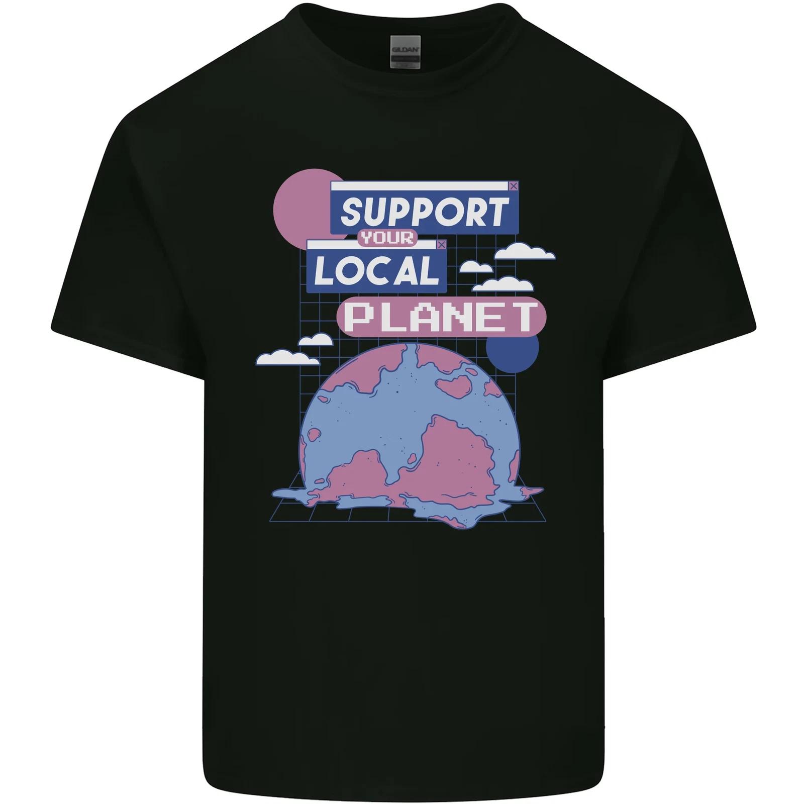 Support Your Local Planet Climate Change Kids T-Shirt Childrens S