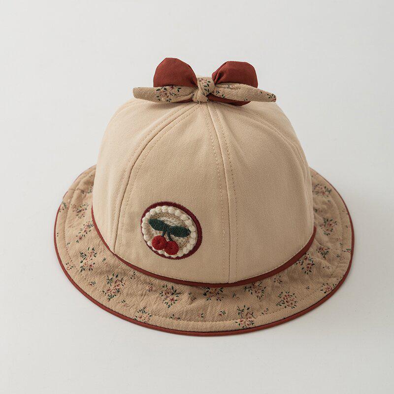 Korean Style Children's Sun Protection Lace Bucket Hat for Girls