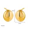 Creative Gold Plated Stainless Steel Round Geometric Earrings for Women Statement Geometric Studs Fashion Jewelry Waterproof