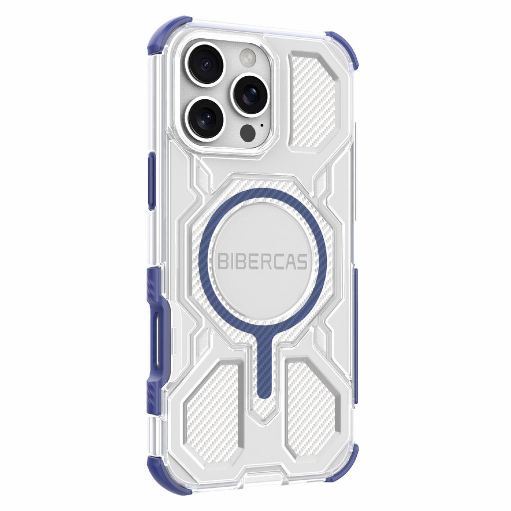 BIBERCAS J-16 Transparent Series For iPhone 16 Pro Max Case Compatible with MagSafe TPU + PC Phone Cover