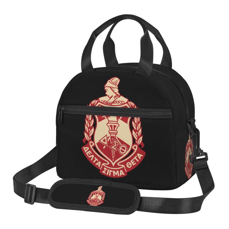 

Delta Sigma Theta Sorority Insulated Lunch Bag Women Resuable Thermal Cooler Bento Tote Bag for Work Travel Picnic