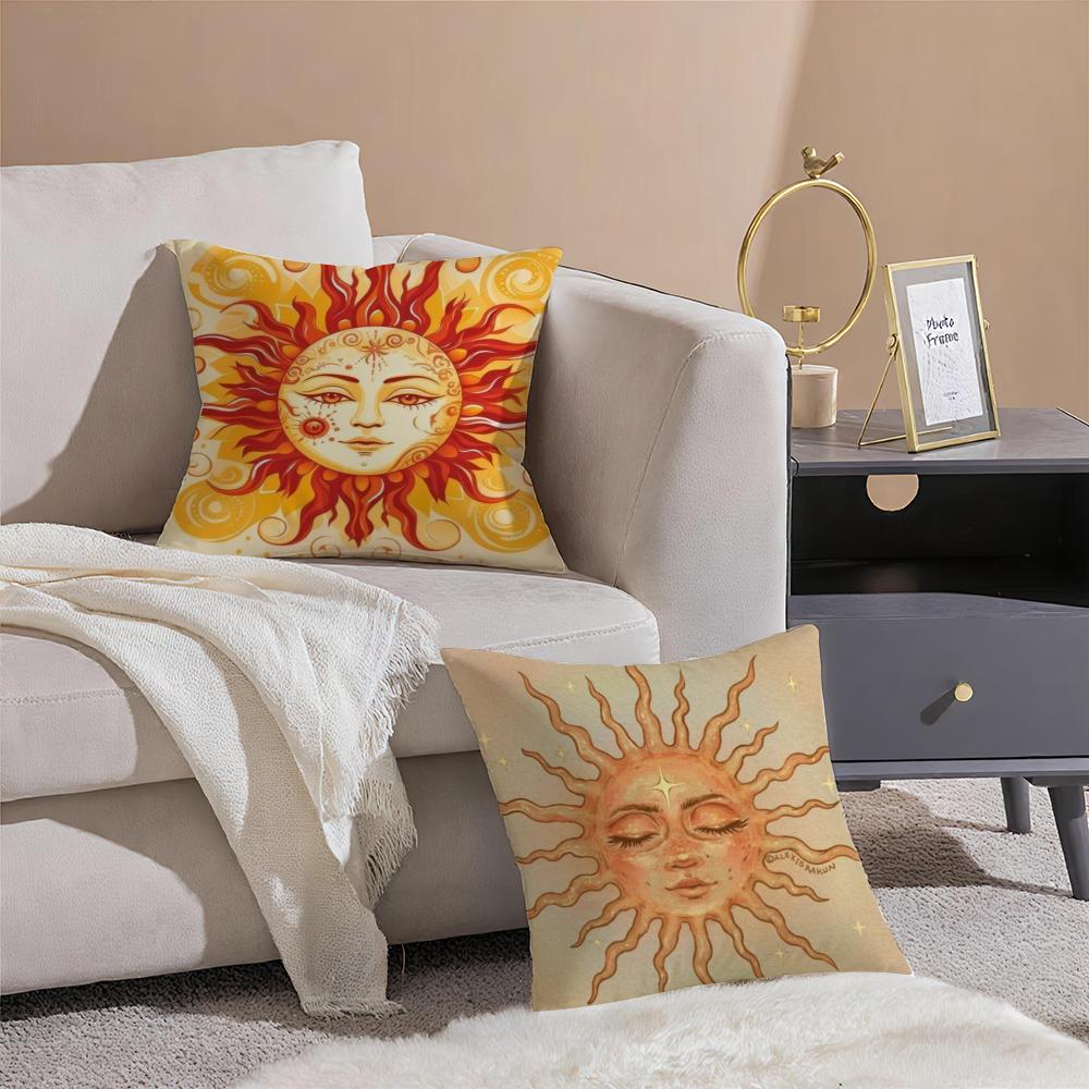 SHine BBohemian art Cushion Cover Throw Pillow Cover Hidden Button Durable Polyester Chair Cushion