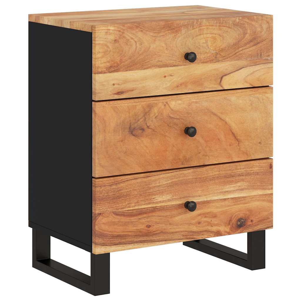 Nightstand 50 x 33 x 62 cm Solid Acacia Wood & Engineered Wood