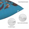 Otters Square Pillowcase Polyester Linen Velvet Pattern Zip Decorative Bed Cushion Cover
