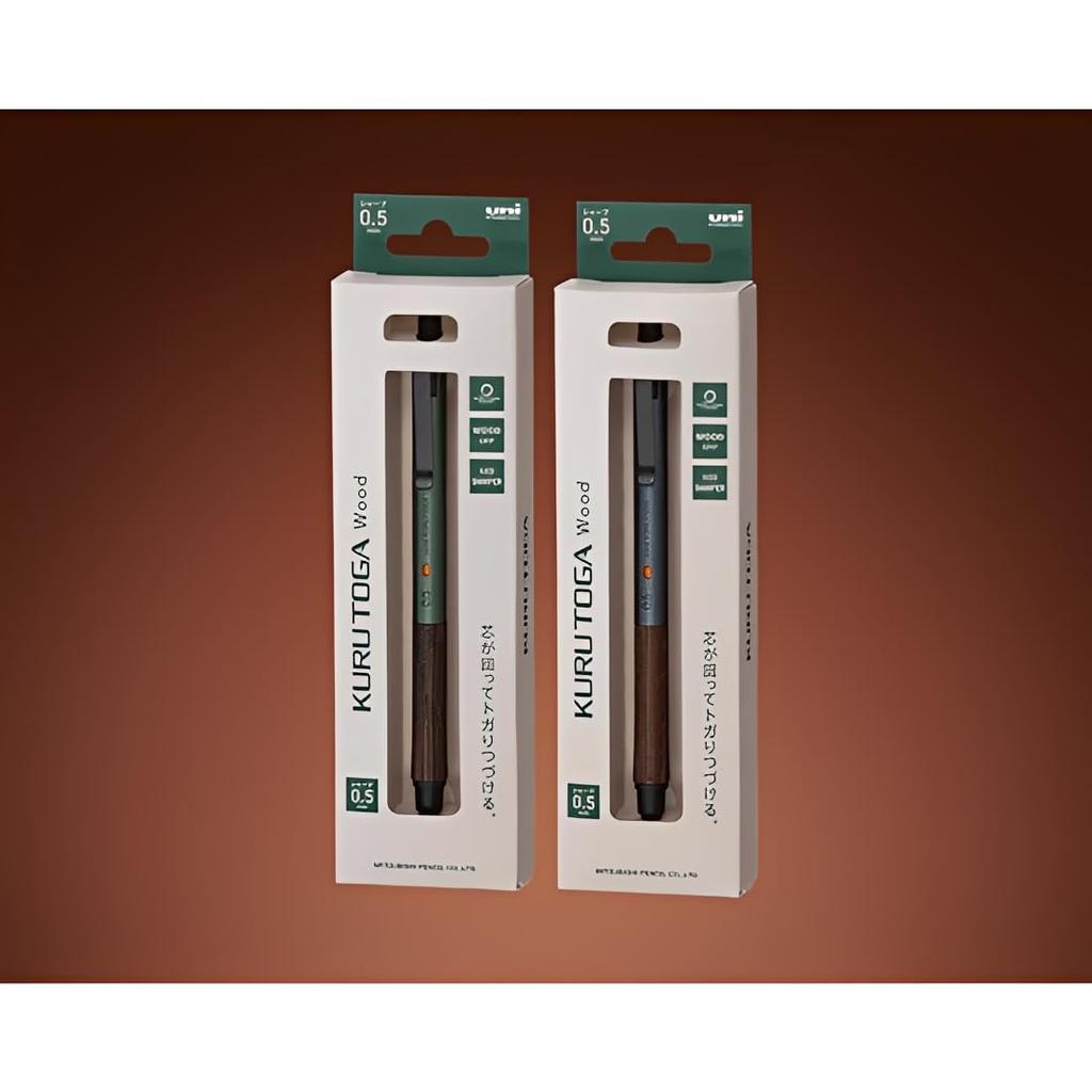 Kuru Toga Wood Mechanical Steel Pencil, 0.5mm, Gray, M5KW1P.23