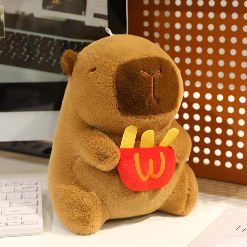 25CM Capybara Plush Simulation Capybara Anime Fluffty Toy Cute Doll Stuffed Animals Soft Doll Play House for Kids Birthday Gifts