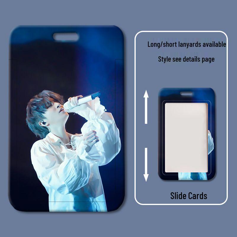 Xue Zhiqian Sliding Plastic Card Holder: Student ID, Meal Card, Name Tag, Work Pass, Bus Access