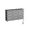 SONGMICS Interlocking Shoe Rack, Rectangular Storage Organiser, 12-Slot Modular DIY Storage Shelf Unit, 40 x 30 x 17 cm for Each Slot