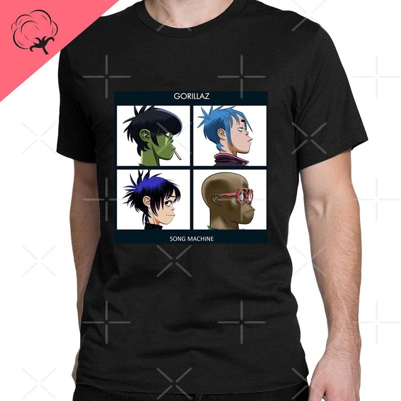 2026 New Funny Music Band Gorillaz Demon Days Casual TShirts Boy Crazy Tees Round Collar Short Sleeve T Shirts Clothing T Shirt