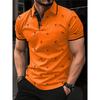 Men's Flamingo Print Short-Sleeve Polo Shirt with Stylish and Unique Design for Street Fashion