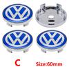 New 2026 4pcs 56mm Car Wheel Badge Center Sticker 60mm Wheel Hubcap Cover Accessorie For VW golf Passat R Rline GTI Polo CADDY Beetle zs0
