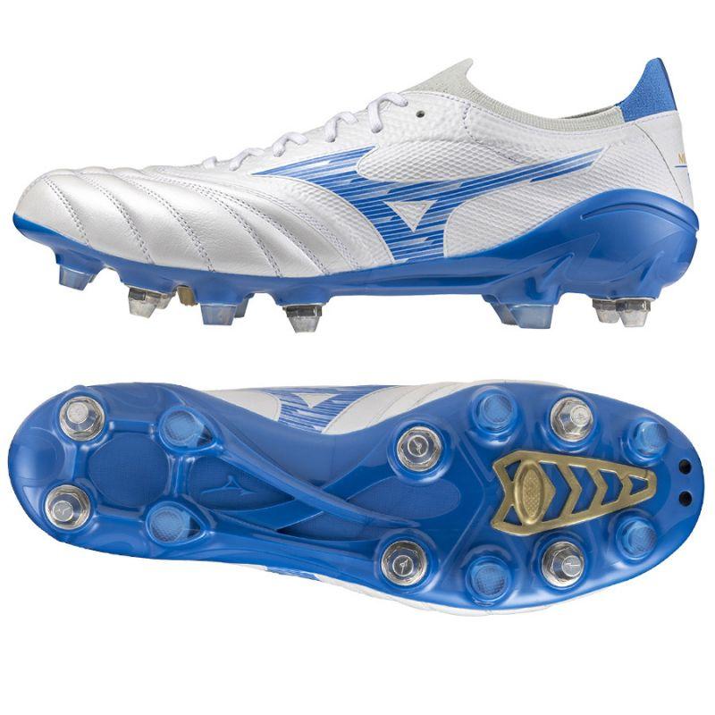Football boots Mizuno white / laserblue / laserblue Morelia Neo IV Beta Elite Mix
