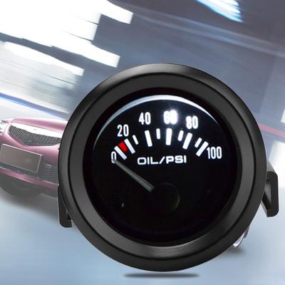 52 mm/2 Zoll 12 V Universal Auto Elektromagnetische Öldruckanzeige Auto Modifiziertes Messgerät Autozubehör Öldruckanzeige