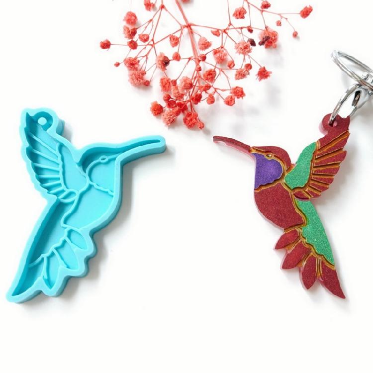 Formenbau Epoxidharz Handwerk Hängender Kolibri Vogel Silikonmaterial Schlüsselanhänger Form