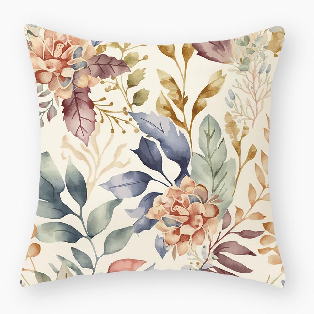 New Floral Series Pillowcases, Simple Sofa Decorative Pillows, Car Seat Cushions