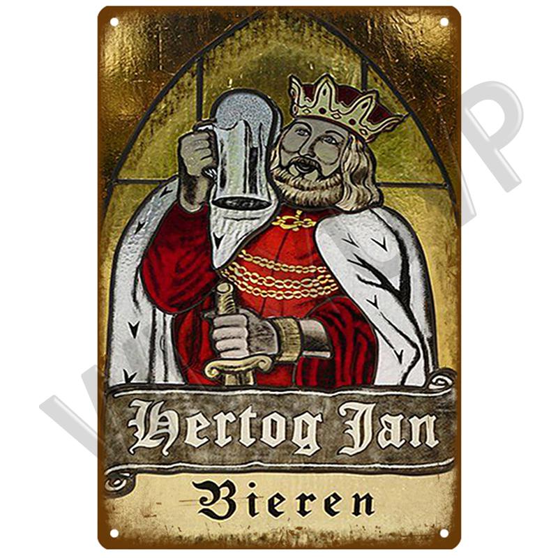 Hertog Jan Retro La Chouffe Metallskilt Blikkskilt Whisky Belgia Øl Plakett Metall Veggdekor Vintage Dekor Plakater Skilt Man Cave