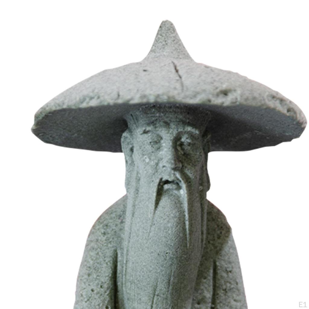 Fish Tank Traditional Fisherman Resin Sculpture Ornament Accessories Durable for Yoga Textured