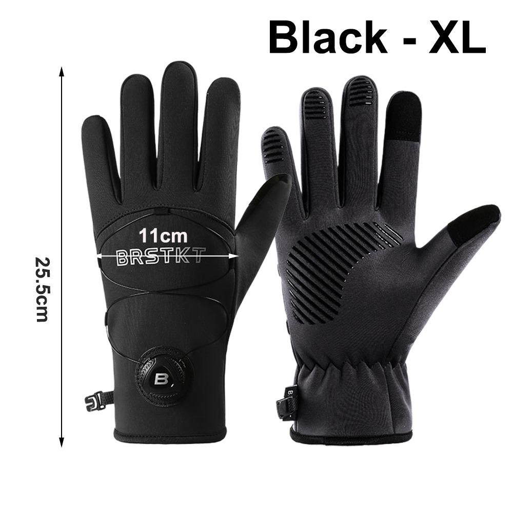 

Extended Thickened Winter Warm Gloves Touchscreen Full Finger Gloves Winter Black-XL