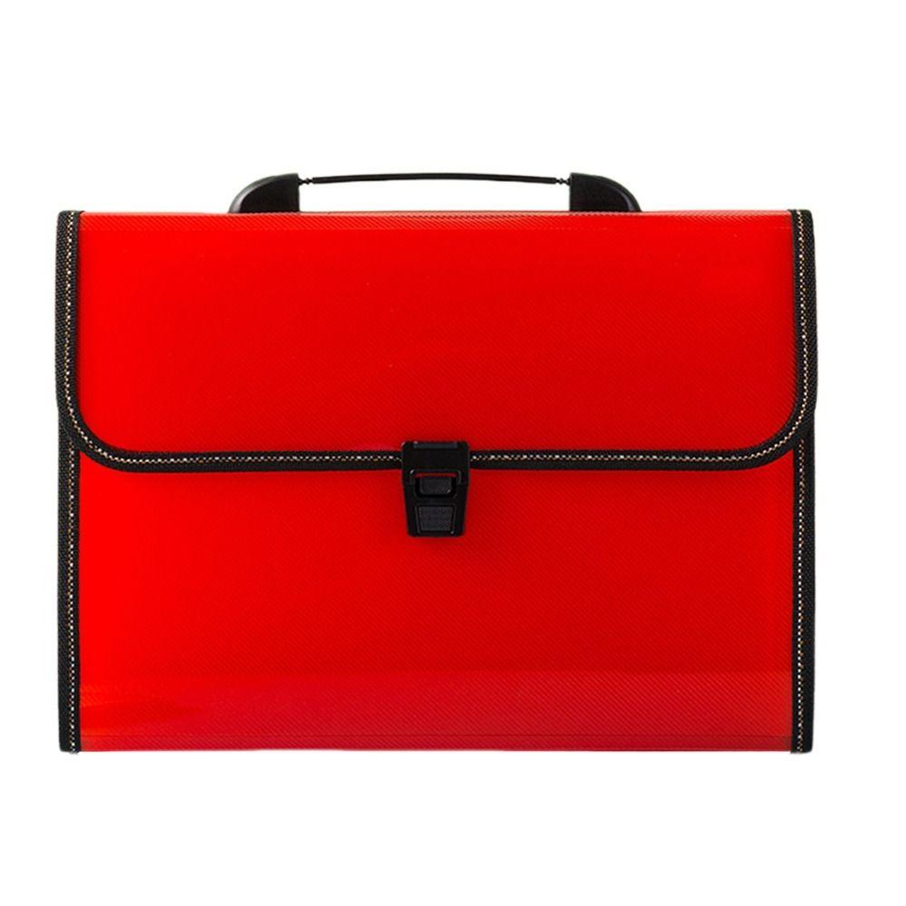 Dustproof Handheld File Bag 13 Pocket Expanding Document Organiser Test Paper Storage Bag  Business