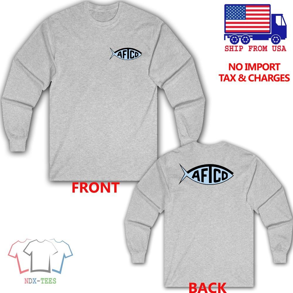 AFTCO Fishing Men#039;s Gray Size S to 3XL Unisex T-Shirt XL