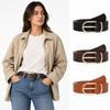 Versatile PU Leather Belt Slim Width Faux Leather Belt Minimalist Decorative Belt  For Women