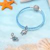 Silver Animal Themed Charm Cats Paw Puppy Turtles Pendant Jewelry Gift for Pet Lovers Bracelet Accessories