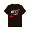 Men'S Black T-Shirt Featuring 'Everyone'S Dead Dave' - Slim Fit Crew Neck with a Striking Red Dwarf Design, Made from Soft Breathable Material,
