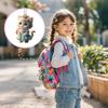 2D Cute Car Acrylic Flat Rearview Mirror Pendant Keychain Accessories