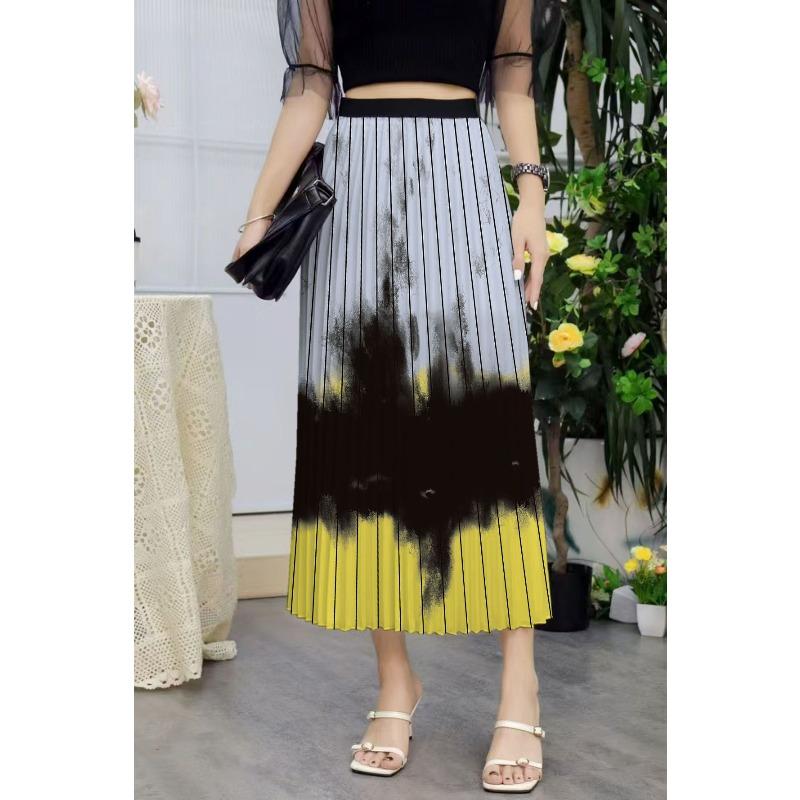 New Skirt Women's Eba Skirt Printed Cartoon Pleated Skirt