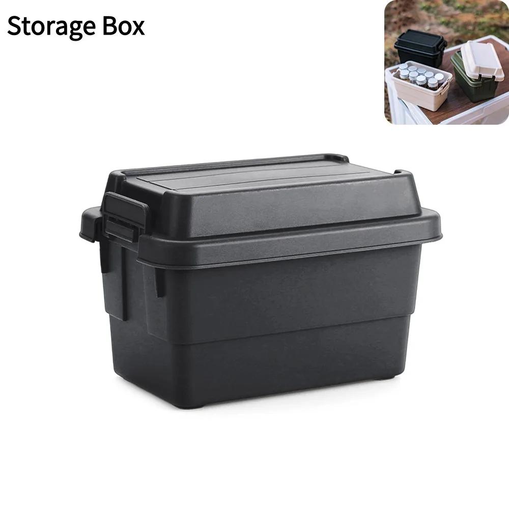1.1L Outdoor Camping Storage Box Travel BBQ Utensils Organizer Seasoning Bottle Storage Box Portable Desktop Tissue Container