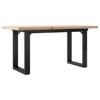 Coffee Table with O Shaped Frame 100 x 50 x 45.5 cm Solid Pine Wood Steel