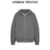 UR 2025 Winter Women's Casual Oversized Hooded Zip Jacket